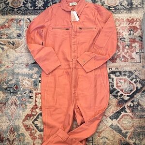 Madewell Women’s Coral Jumpsuit with Zipper Pockets
